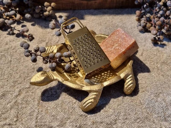 Rasp set oud goud schildpad