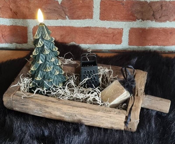 Plateau met LED Kerstboom Countryfield