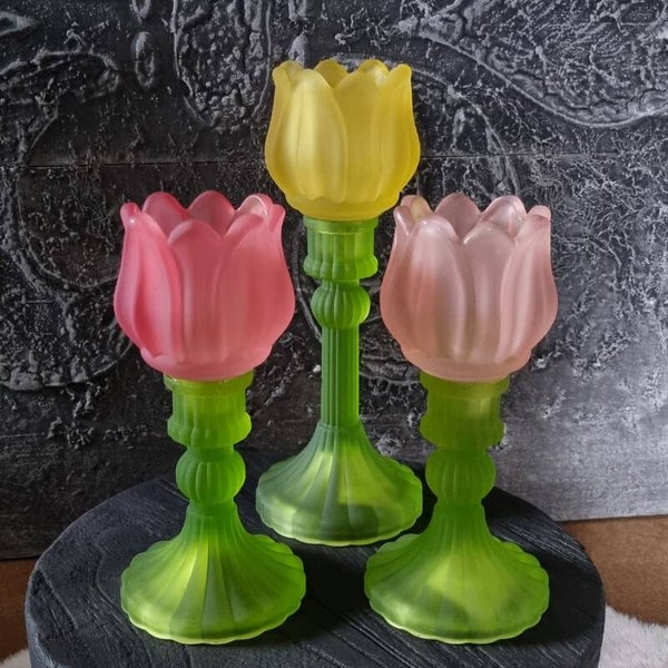 Countryfield Tulp Theelichthouder Trio Mat