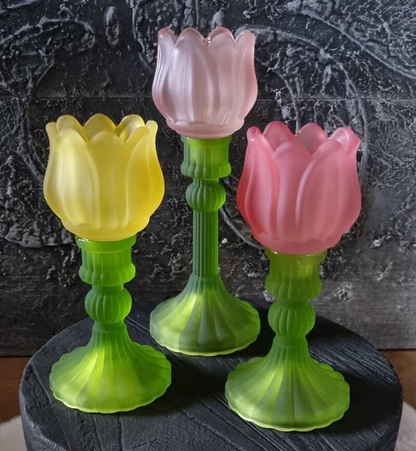 Countryfield Tulp Theelichthouder Trio Mat