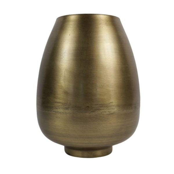 Metalen vaas oud goud