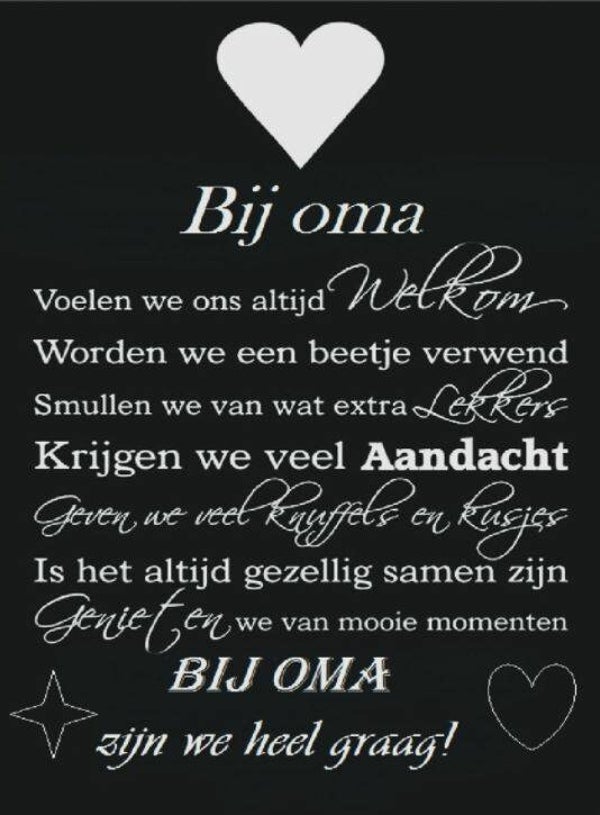Deco bordje Oma