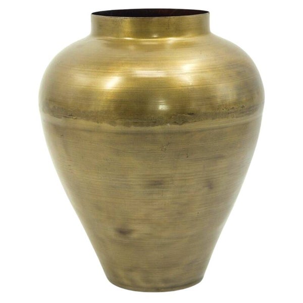 Metalen vaas oud goud