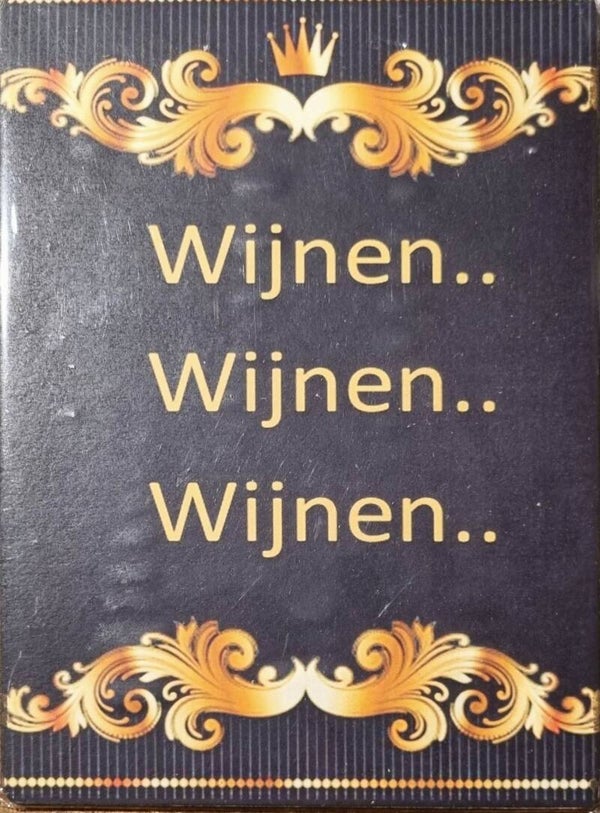 Deco bordje Wijnen