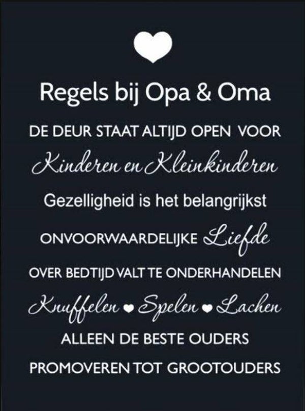 Deco bordje Opa & Oma