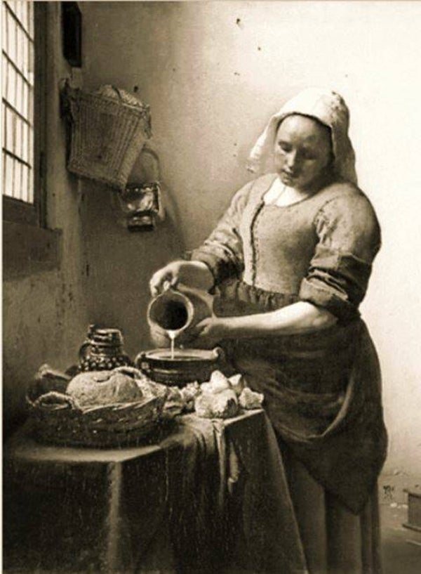 Deco bordje Melkmeisje