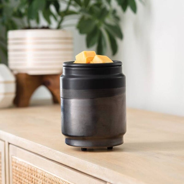 Candle Warmer Flip Dish Geurbrander Black Dipped