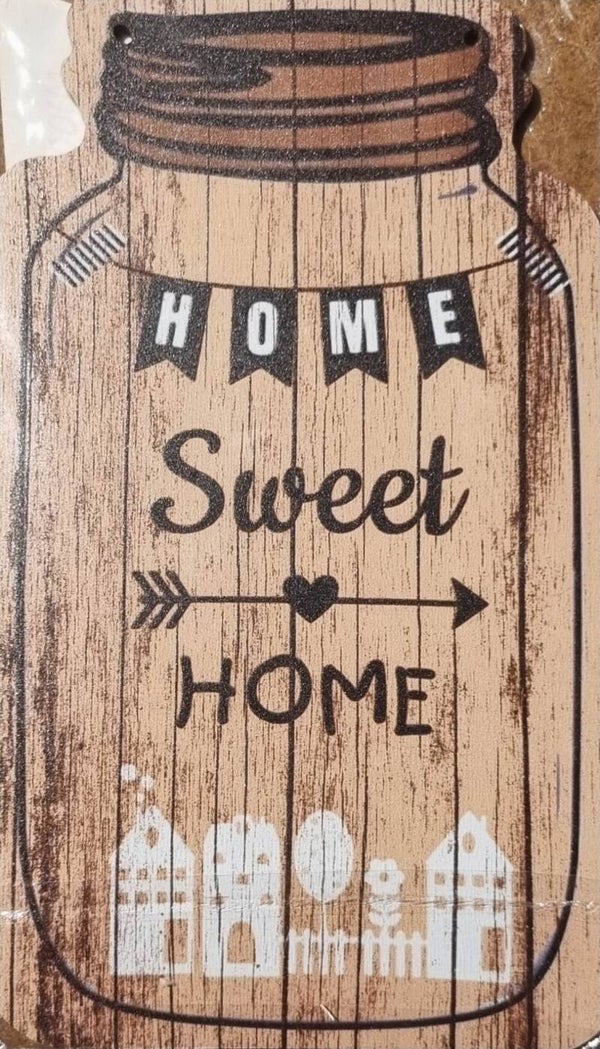 Deco bordje Fles Home