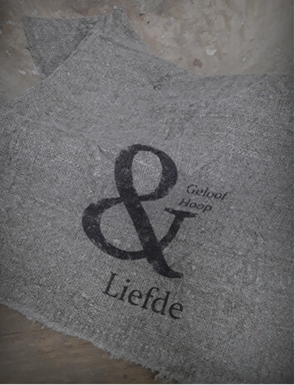 Shabby doek Geloof, Hoop & Liefde