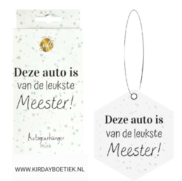 Autogeurhanger Meester