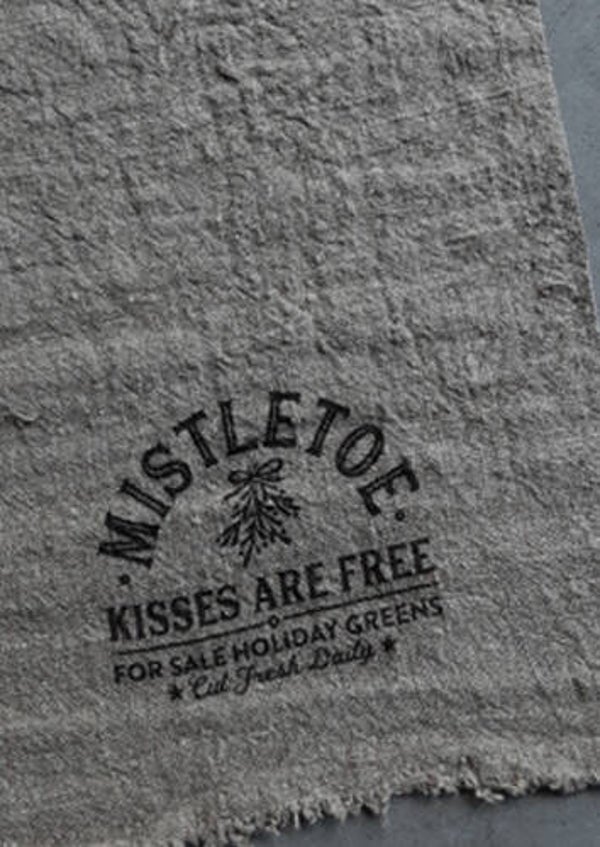 Shabby doek X-mas Mistletoe