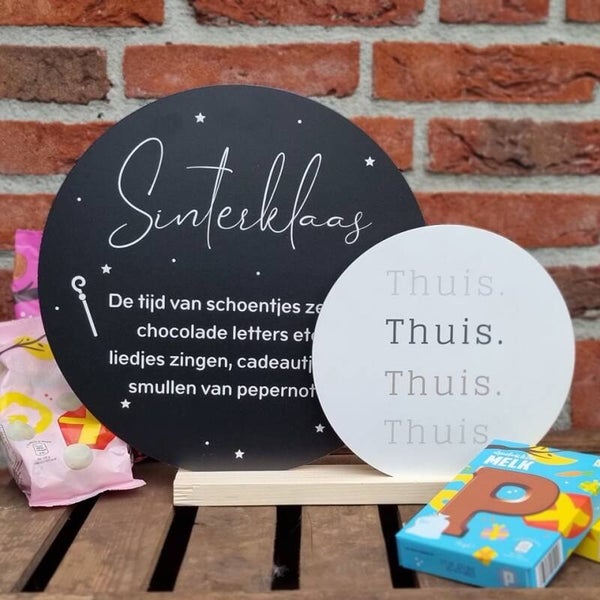 Kado set Muurcirkel Sinterklaas tekst