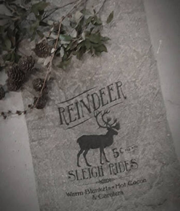 Shabby doek X-mas Reindeer