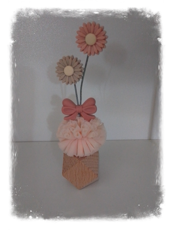 Decoratie bloem met strik
