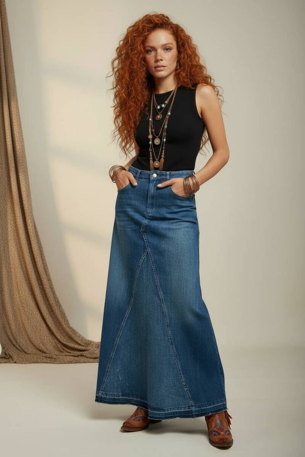 Bohemian Skirt Indigo Soul