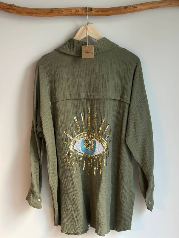 Bohemian Shirt Green Eye