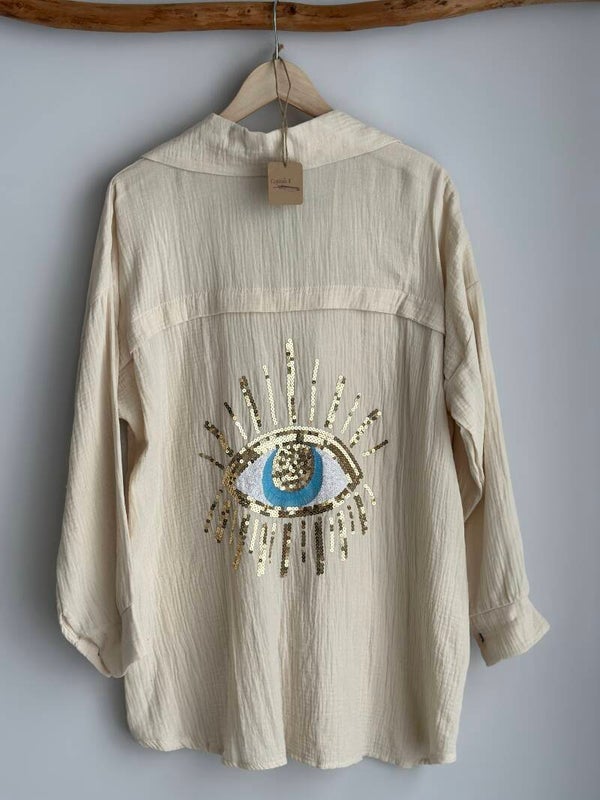 Bohemian Shirt Beige Eye