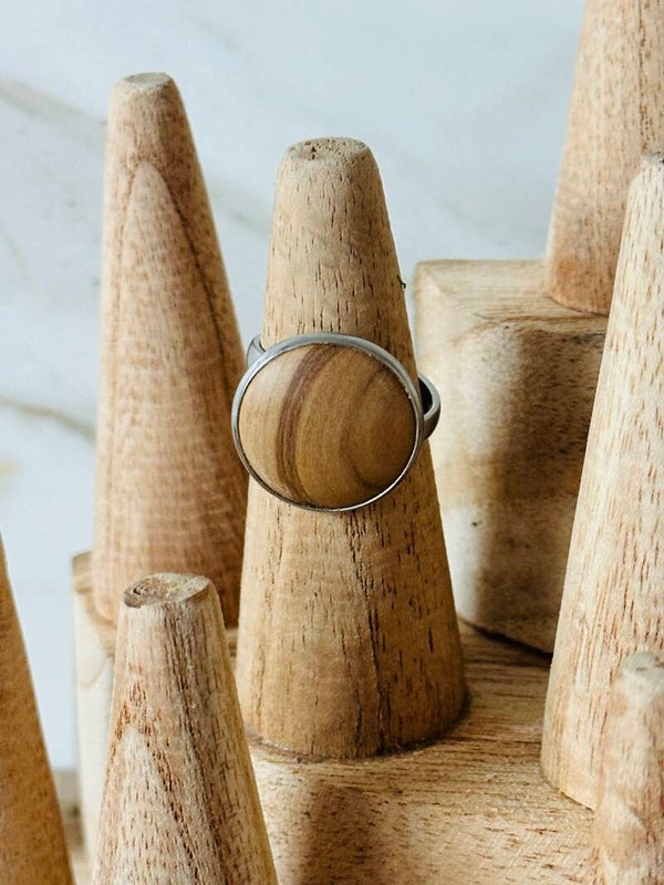 Bohemian Ring Gotita Oliva