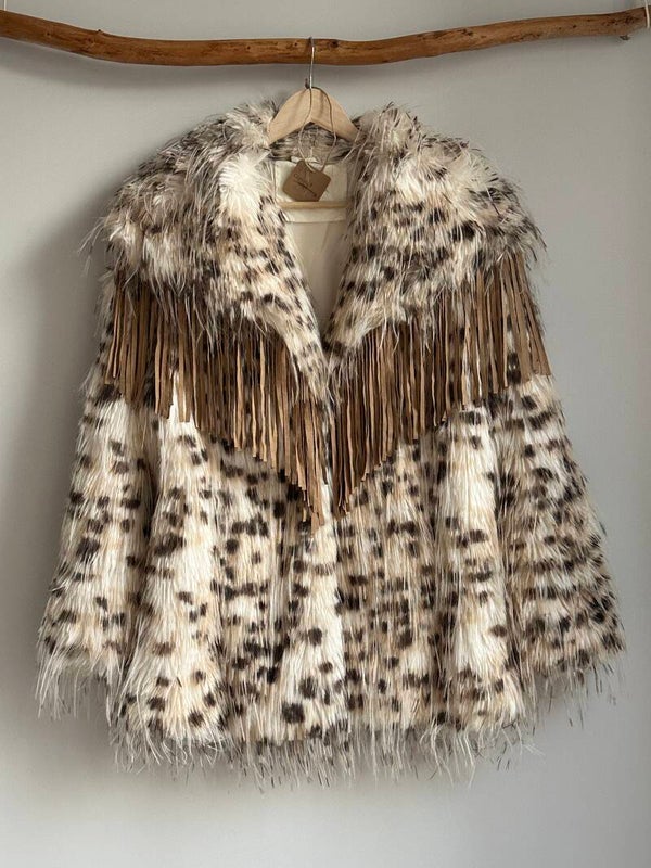 Bohemian Coat Leopardo Nieves