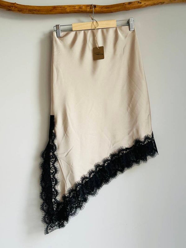 Bohemian Skirt Marfil Satén