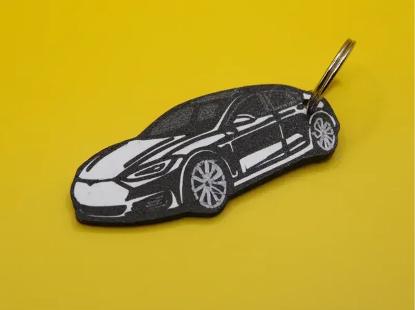 Schlüsselanhänger Auto Tesla Model S