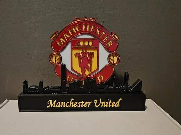 Manchester United mit der Skyline