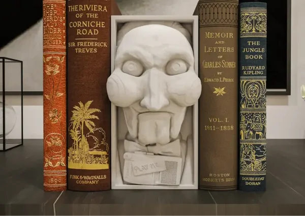 SAW die-Puppe  / Buchstütze und Wandhalterung