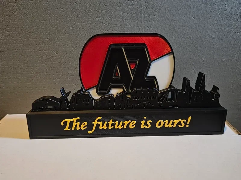 AZ met de skyline van Alkmaar