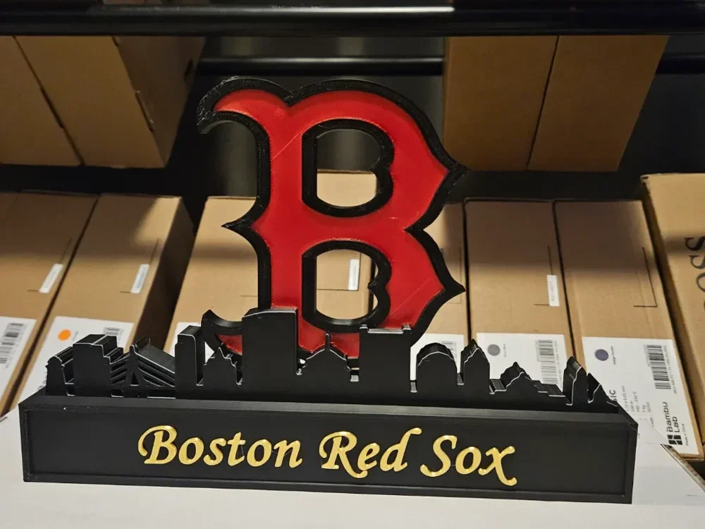 Miami Heat mit der Skyline von Miami NBA