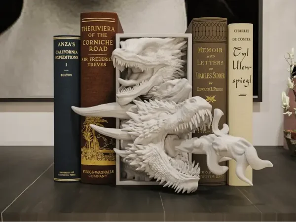 Drogon  / Buchstütze und Wandhalterung