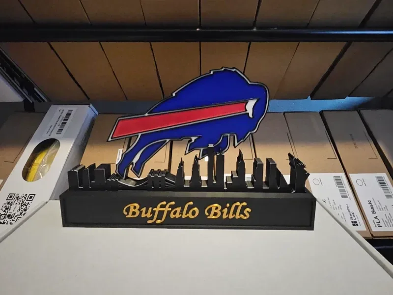 Buffalo Bills mit Skyline von New York NFL