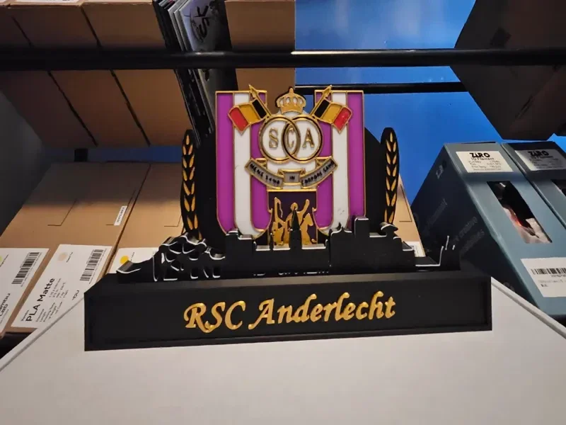 RSC Anderlecht with skyline of Antwerp