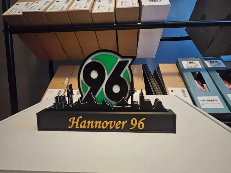 Hannover 96 mit Hannover Skyline
