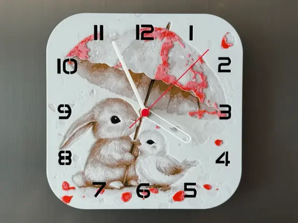 niedlicher Hase und Vogel