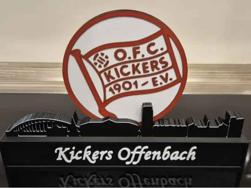 kickers offenbach with skyline of offenbach