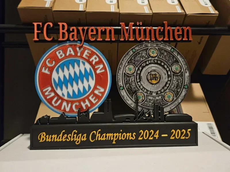 FC bayern meisterschale with skyline
