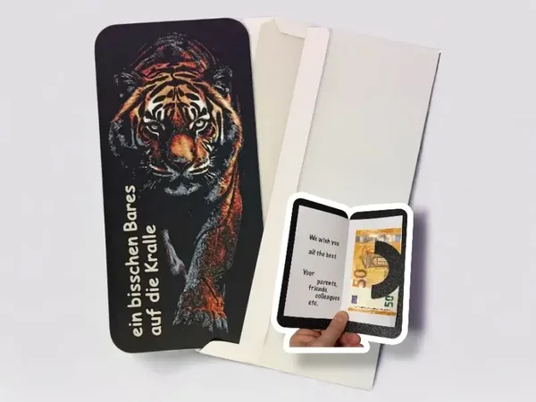 Geldgeschenk, ein bisschen Bares auf die Kralle