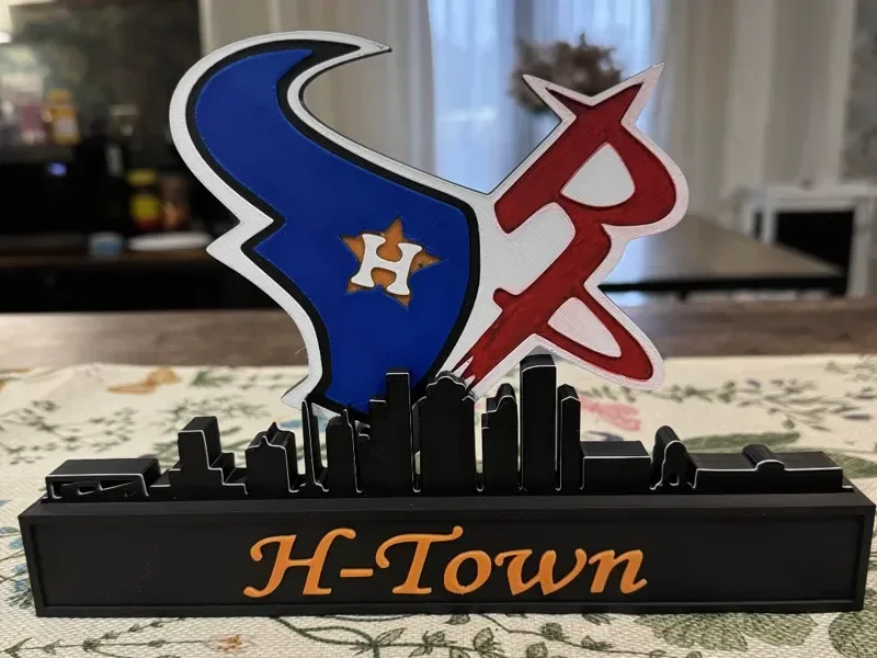 Houston Texans Astros Skyline H-Town