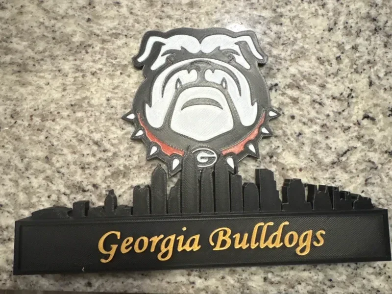 Georgia Bulldogs vor der Skyline von Georgia