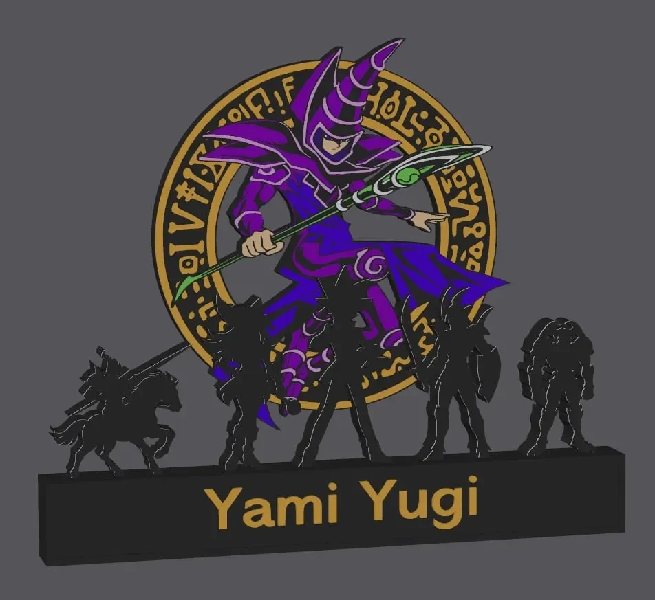Yu-Gi-Oh Yami Yugi mit Dunkler Magier Display
