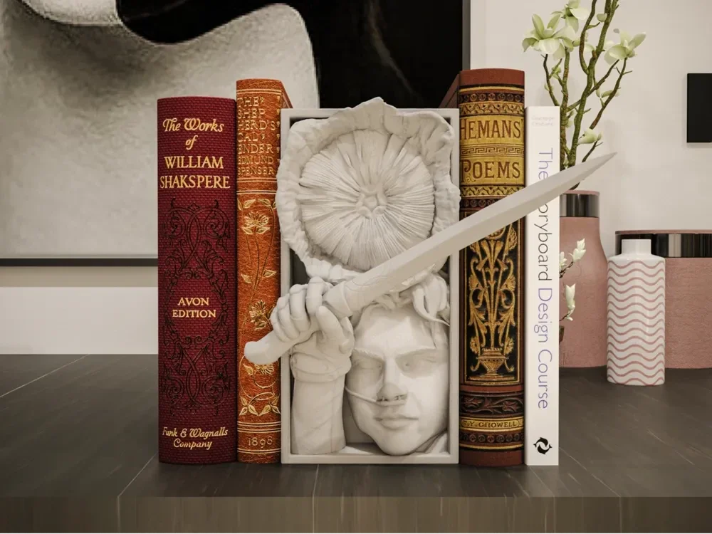 Dune / Buchstütze und Wandhalterung