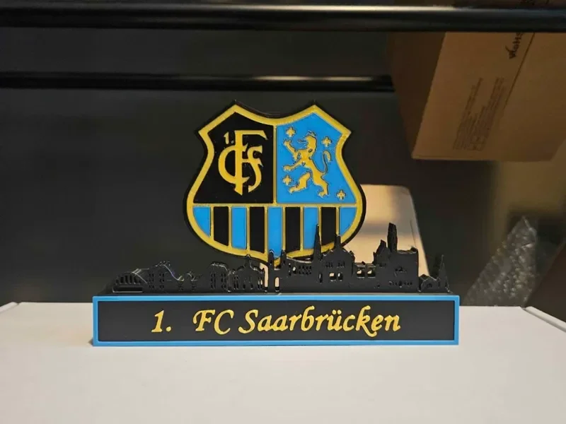 1. Fc Saarbrücken with skyline of Saarbrücken
