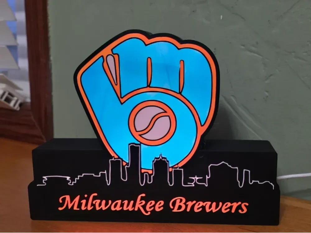 Leuchtkasten Milwaukee Brewers MLB