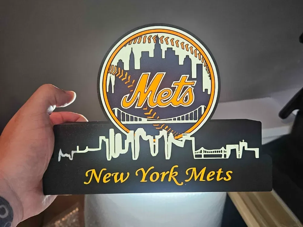 MLB Leuchtkasten New York Mets mit Skyline-Display!