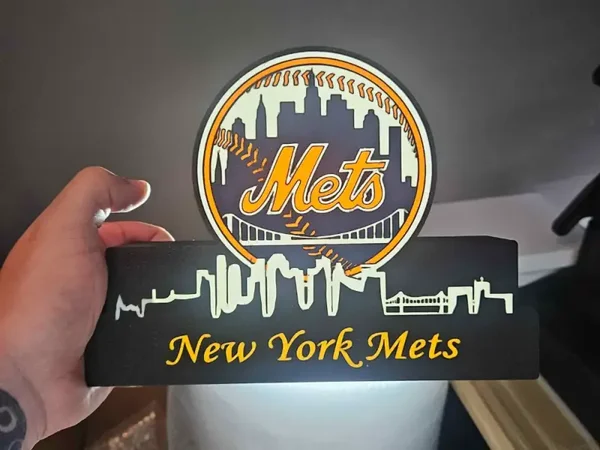 MLB Leuchtkasten New York Mets mit Skyline-Display!