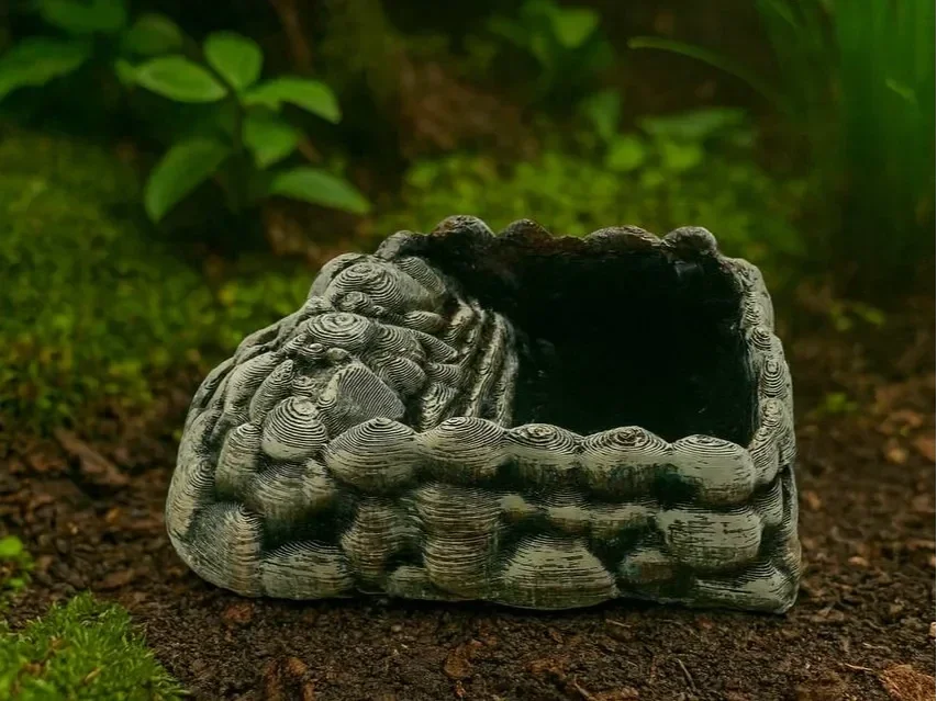 Stein Napf mit natürlicher Treppe