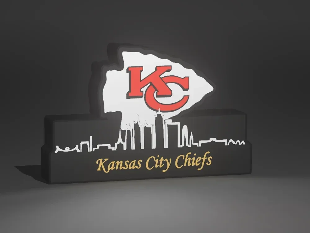 NFL Leuchtkasten Kansas City Chiefs mit Skyline!