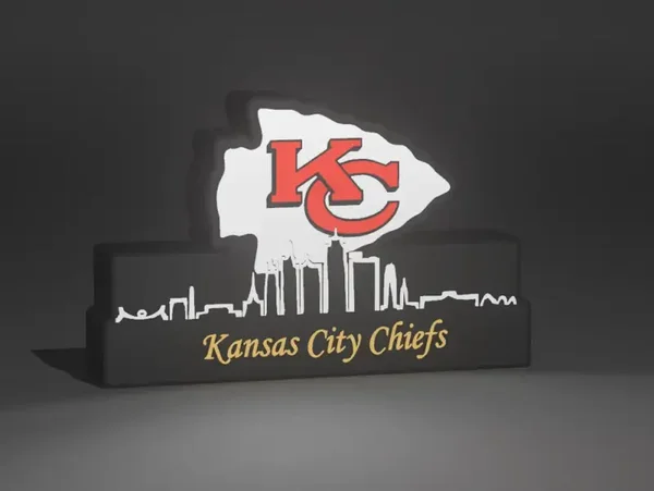 NFL Leuchtkasten Kansas City Chiefs mit Skyline!