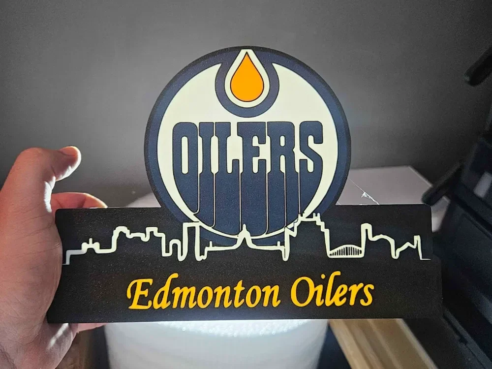 NHL Lightbox Edmonton Oilers mit Skyline! Anzeige