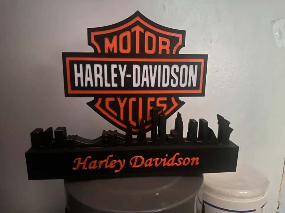 Harley Davidson mit der Skyline von New York!